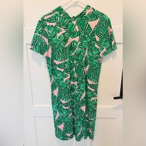 Lilly Pulitzer Hallie Short Sleeve Cotton Dress - Size L Worn once Dry Cleaned